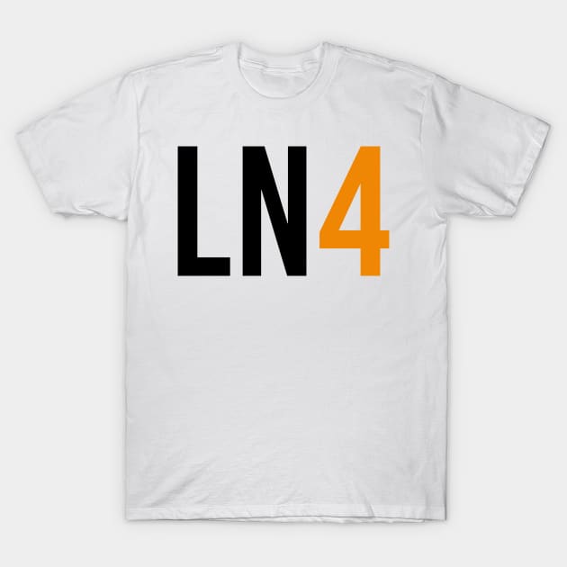 Lando Norris 4 - Driver Initials and Number T-Shirt by GreazyL